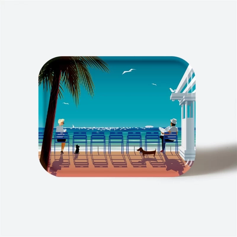 Plateau Chaises bleues