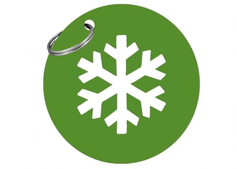 Porte clé Flocon - Vert